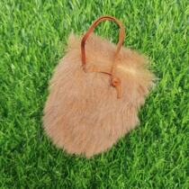 Pure kangaroo hair kit mini coin pocket jade pendant trinket plush storage bag made in Australia and imported