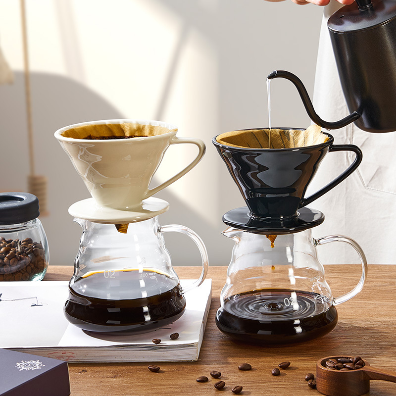 Coffee V60 Filter Cup for Home Use, Coffee Filter Funnel, Sharing Pot, Drip Pot, Hanging Ear Filter Cup, Hand-Brew Pot