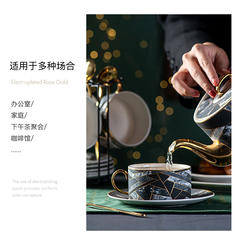 North European style coffee cups and saucers suit ceramic English afternoon tea tea set suit western - style black tea cup cup home