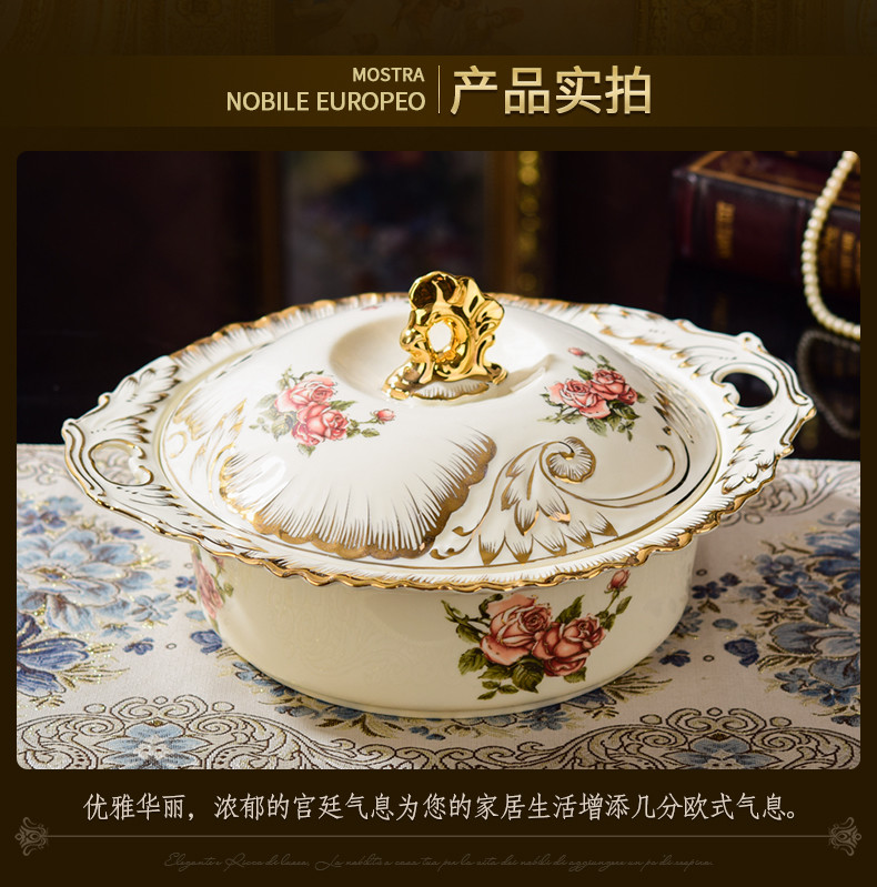 Boil soup pot stew pot with small saucepan domestic large bowl of soup pot ears ceramic soup pot pot soup soup pot