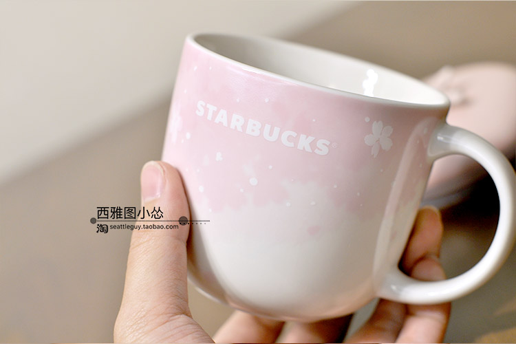 Starbucks cup chính hãng 2018 màu hồng anh đào chai nước thủy tinh bóng nước rơm đánh dấu cốc đi kèm bình nước thể thao