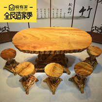 Root carving coffee table Rhododendron root tea table Economical root carving tea table Tea sea solid wood root special offer