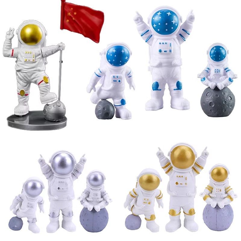Astronauts, Aircraft, Spaceships, Rockets, Space People, Children's Birthday Cake Decoration Inserts, Birthday Baking Ornaments Inserts