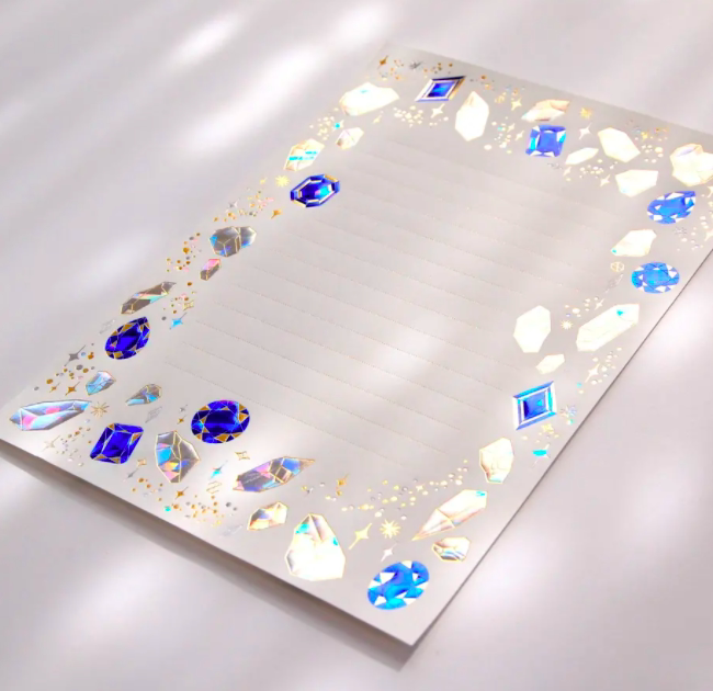 Japan Parade Chamber of Commerce Cosmotech Bronzing Art White Night Flying Gold Foil Foil Post-it Note Envelope Tape