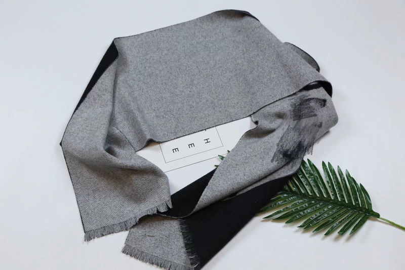 Unisex cashmere hai mặt màu rắn khẩu trang ống đi phượt