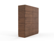 Yi carved solid wood furniture Hal HOWL wardrobe black walnut hard maple modern minimalist design flat door wood wax oil