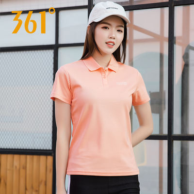 361 Short-sleeved T-shirt Women's 2026 Summer New breathable POLO shirt 361 Degrees Official flagship casual sports top