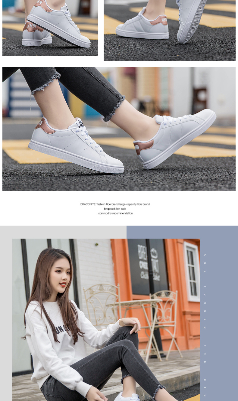 Giày nữ Anta giày nữ 2019 mới mùa đông giày trắng ấm giày giản dị giày skate giày thể thao màu trắng giày thể thao nike nữ