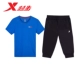 Bộ đồ thể thao Xtep quần áo thể thao nam mùa hè nhanh khô chạy thể dục quần short áo thun ngắn tay phù hợp với quần hai dây - Thể thao sau