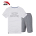 Anta sport suit nam thể thao mùa hè mới mỏng chạy thể dục thoáng khí tay ngắn năm quần hai mảnh - Thể thao sau Thể thao sau