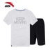 Anta sport suit nam thể thao mùa hè mới mỏng chạy thể dục thoáng khí tay ngắn năm quần hai mảnh - Thể thao sau Thể thao sau