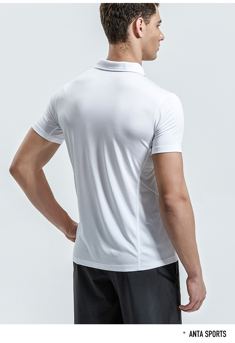 Anta ngắn tay T-Shirt nam nửa tay áo mùa hè thoáng khí và nhanh chóng làm khô POLO áo sơ mi giản dị chạy thể dục thể thao áo phông polo