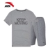 Anta sport suit nam thể thao mùa hè mới mỏng chạy thể dục thoáng khí tay ngắn năm quần hai mảnh - Thể thao sau Thể thao sau