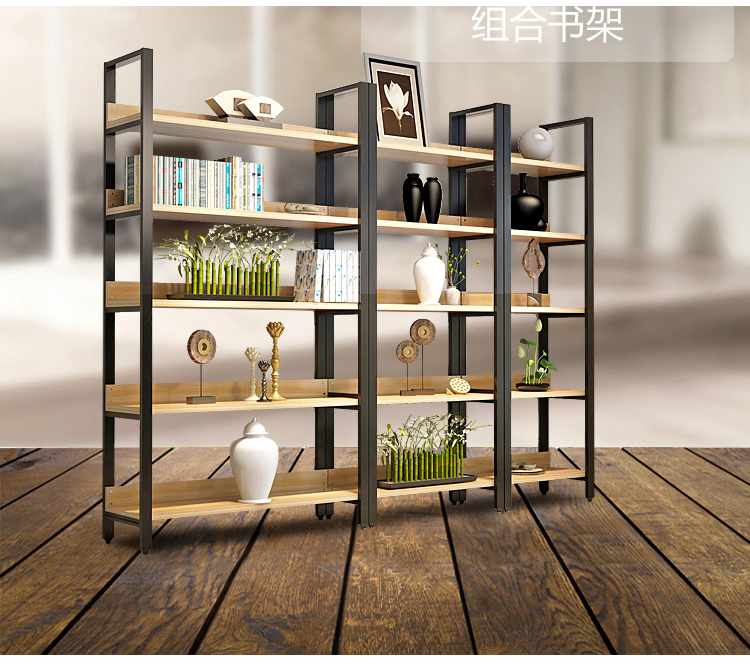 Giá sách sáng tạo Phòng khách kết hợp kệ kệ Kệ đơn giản hiện đại Lưu trữ lưu trữ phân vùng Hiển thị sắt - Kệ kệ gỗ mini
