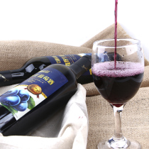 Jiuxin Shanzhen wild blueberry wine Red wine Blue plum fruit wine Low-grade sweet wine 11 degrees 750ml Yichun specialty