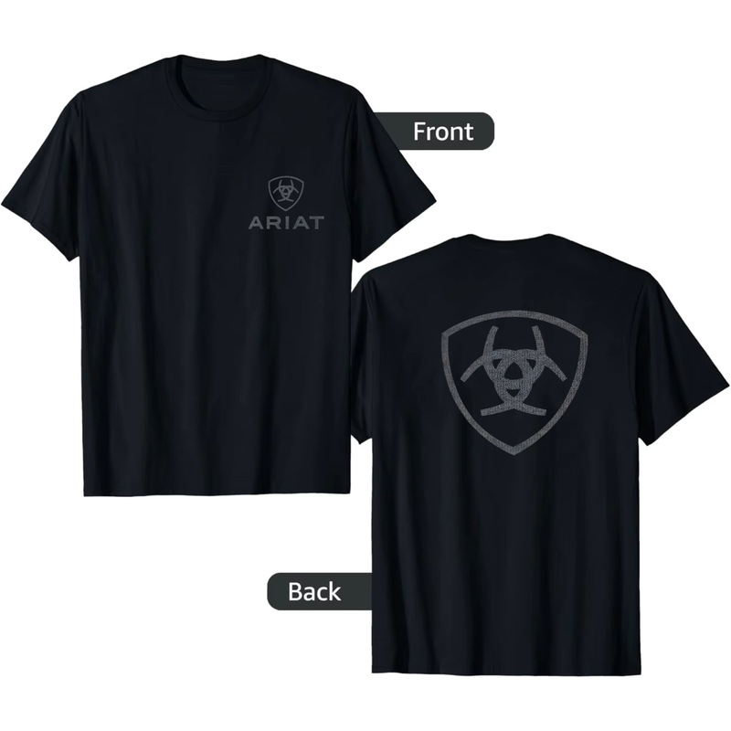 Ariat Men's Graphic T-Shirt Men's T-Shirt Hip-Hop Style Artistic Retro Straight-Cut Youth Style