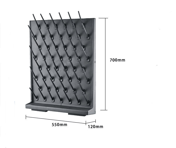 Laboratory laboratory High density single-sided adjustable PP drip rack drain rack 52 rods Acid and alkali corrosion resistance