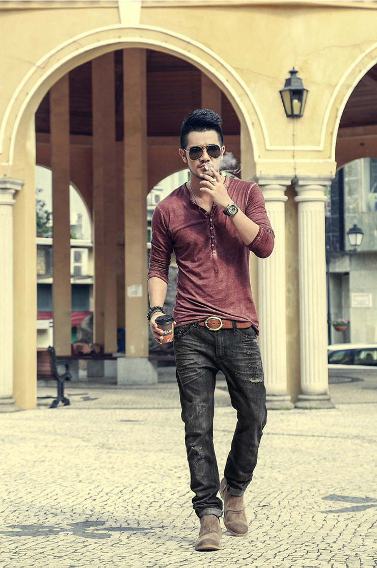 Jeans pour adolescent pieds Slim pour Quatre saisons - Ref 1483344 Image 49