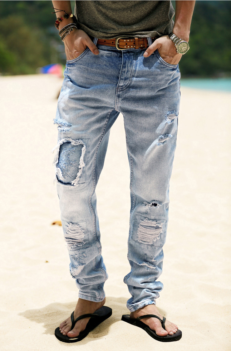Jeans pour jeunesse pieds Slim pour printemps - Ref 1483298 Image 55