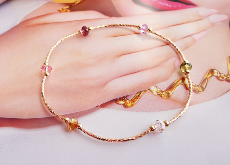 Áo pha lê 925 bạc vòng chân thời trang lãng mạn phổ biến phụ kiện dép chân chuỗi liên kết để gửi quà cho bạn gái vòng chân nữ bạc