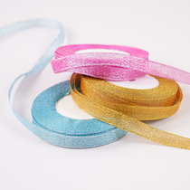 1 2cm wide color shallot band gold silver ribbon with colored ribbon silk with batch of fresh flower gift baking packaging 22 m vol.
