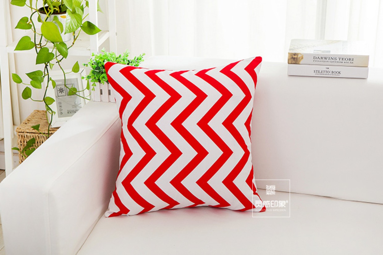 Sofa cotton Bắc Âu gối màu vàng chanh sọc gối không có lõi màu vàng mô hình phòng gối thắt lưng gối kê lưng văn phòng