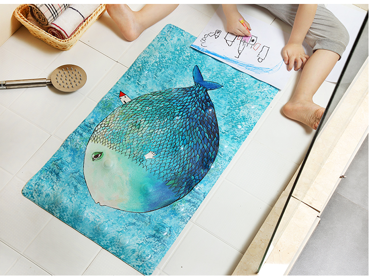 Bath mat pvc thảm chân nhựa nhà tắm phòng tắm vòi sen tắm không thấm nước kháng thả - Thảm sàn nhựa trải sàn