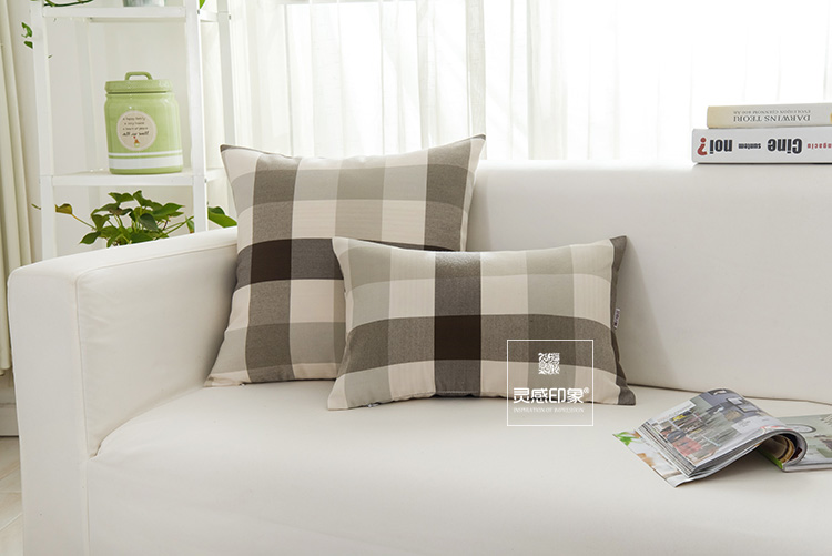 Nordic đơn giản hiện đại sofa phòng khách đệm gối rửa lớn hình chữ nhật sọc đệm mà không có lõi - Trở lại đệm / Bolsters gối tựa lưng ô tô cao su non