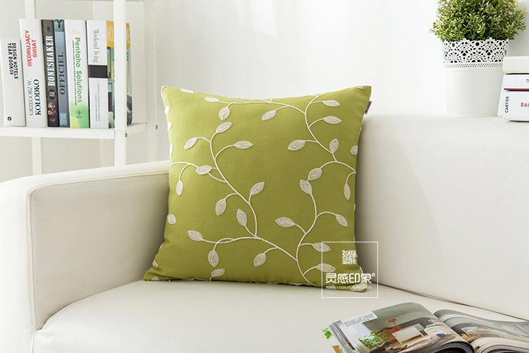 Cross stitch gối bông và vải lanh thêu hiện đại gỗ gụ sofa đệm vườn gió linen lớn pillowcase 60x60 gối kê lưng