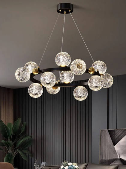 2026 New Italian-Style Light Luxury All-Copper Living Room Chandelier, Main Light for the Hall, Minimalist High-End Feel, Master Bedroom Dining Room Chandelier