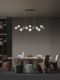 All-Copper Restaurant Chandelier, Nordic Light Luxury, Simple Modern High-End Dining Table Lamp, Dining Room Bar Island Italian-Style Long Strip Lamp