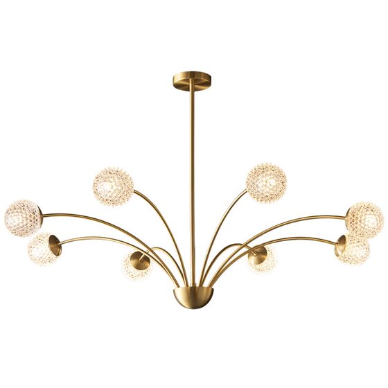 Italian-Style Light Luxury All-Copper Living Room Chandelier 2026 New Model Bedroom Lamp with a High-End Feel, Creative and Unique Nordic Magic Bean Lighting Fixtures