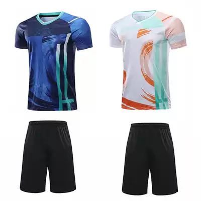 2021 New Sudiman Cup badminton suit suit men and women's big suit children's training short sleeve shorts sportswear