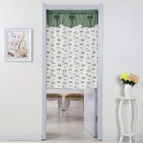 Cotton linen fabric half door curtain pastoral Four Seasons cloth curtain bedroom partition wind water curtain Japanese kitchen toilet hanging curtain