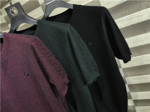 Áo len nửa tay áo sơ mi nhung nam 2018 mùa thu đông áo sơ mi nam gucci