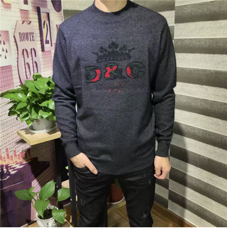 Áo len cổ lọ nhỏ nam mùa đông nhung 2018 áo len mới ấm cashmere áo len dài tay đan quần áo unisex