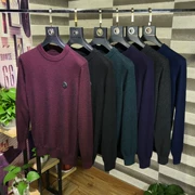 Áo len nam mùa đông nhung dày phần ấm áo sơ mi len dài tay áo len rắn màu cỡ lớn áo len cashmere