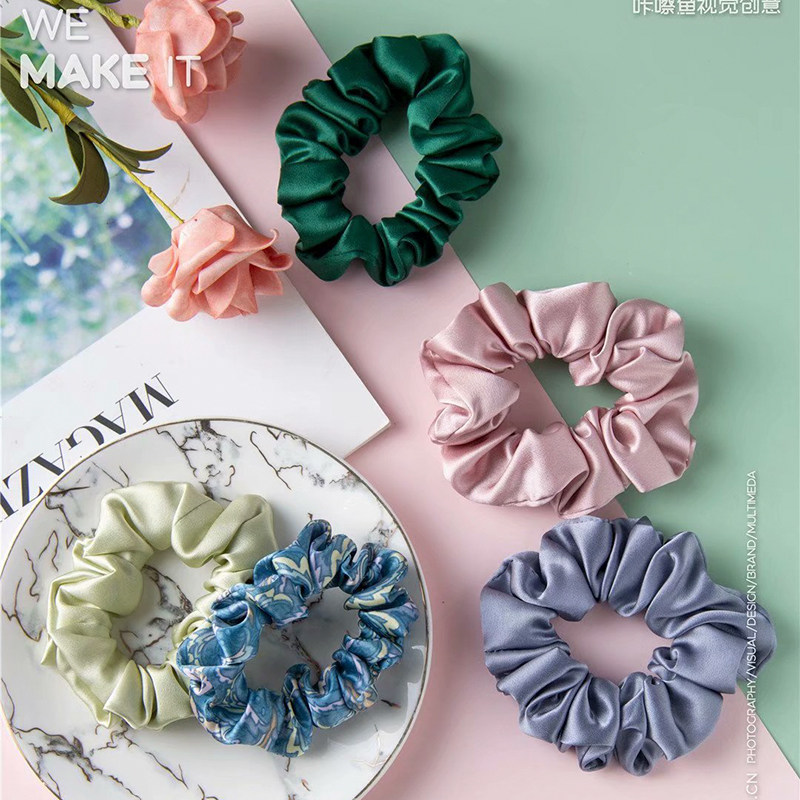 30 mmi 100 mulberry silk large intestine circle big number real silk hair ring head flower zou hair silk satin hair ring