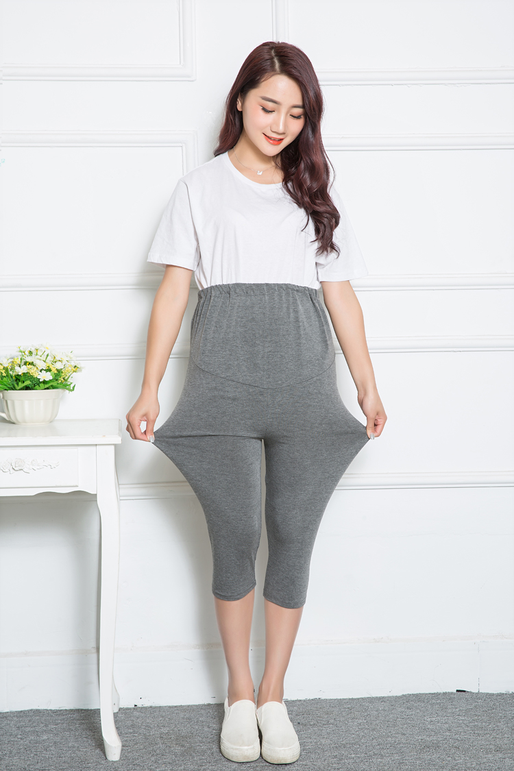 Kích thước lớn thai sản quần dạ dày lift quần đáy quần mùa hè cắt quần mùa hè phần mỏng quần đàn hồi mang thai quần 200 kg