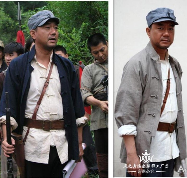 Performance Costumes for Men and Women during the Anti-Japanese War, Including Civilian and Guerrilla Uniforms, Local Costumes, Eighth Route Army Costumes, and Jiang Zhe Performance Costumes