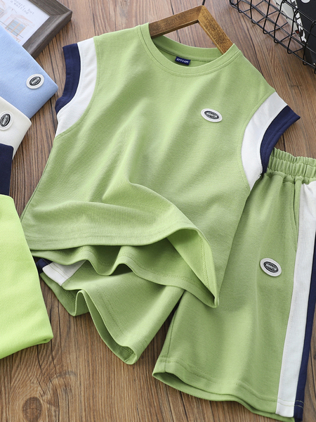 Boys' Summer Outfit, Thin and Cool, 2026 Children's Casual Vest and Shorts Sports Two-Piece Set for Older Boys