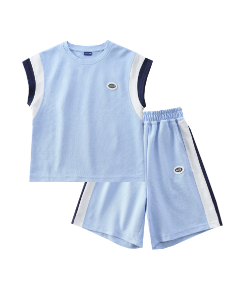 Boys' Summer Outfit, Thin and Cool, 2026 Children's Casual Vest and Shorts Sports Two-Piece Set for Older Boys — 5