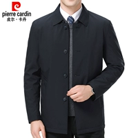 Pierre Cardin cotton nam trung niên kinh doanh bình thường phần mỏng cotton mùa đông nam áo khoác ve áo trung niên áo jacket nam