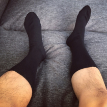 Business Socks Pure Cotton Middle Tube Suit Positive Dress Man Gay Black Suck Sweat Breathable Deodorant Striped Pure Black Striped Socks