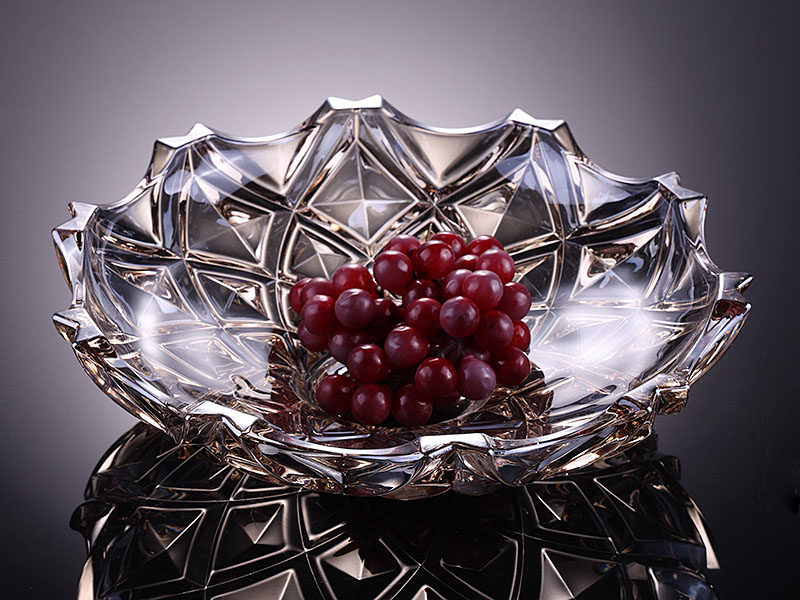 轻奢欧式创意水晶玻璃琉璃色水果盘高颜值客厅茶几大号果盘详情2