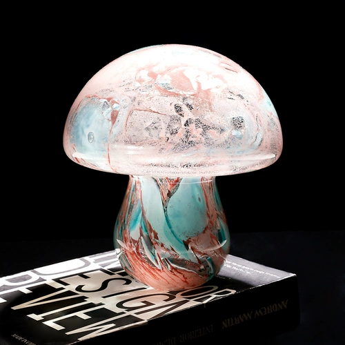 Фэнтезийные креативные синие и розовые грибные глазурованные украшения для домашнего офиса, настольные украшения, коллекция подарков, подарочные украшения для рукоделия