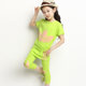 Girls' suits summer clothes 2024 new fashionable clothes medium and large children's sports short-sleeved three-quarter pants two-piece set