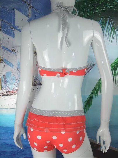 Купальник бикини с подкладкой и эффектом пуш-ап, серия Fendis в горошек, размер L, модель FS0410, модный комплект из двух предметов для отдыха на курортах, оригинал, 599