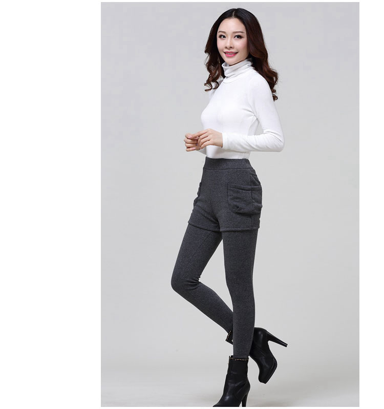 Quần legging và nhung dày nữ mặc eo cao mùa thu và quần mùa đông size lớn là quần cotton mỏng ấm mùa đông quần áo thể thao nữ