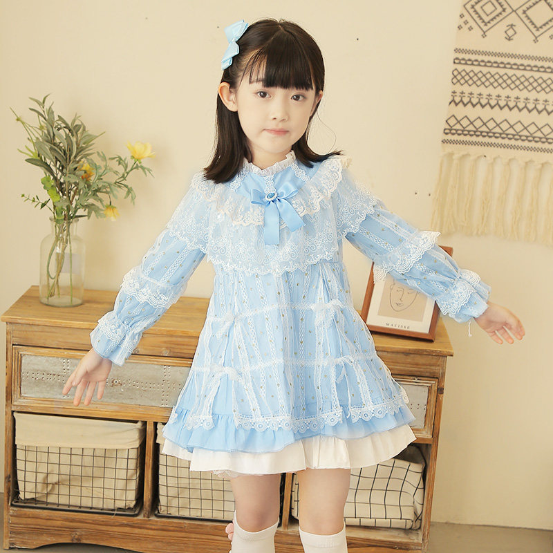 Special Spring and Autumn Lolita Dress Girls Princess Dress Lace Dress Dress Birthday Dress Pretend